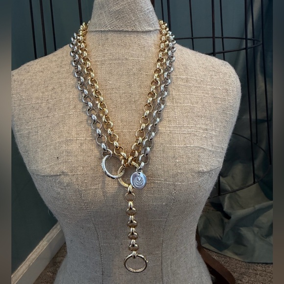Jane Win Gilver Lariat Multi-Style Rolo Chain - Picture 5 of 7